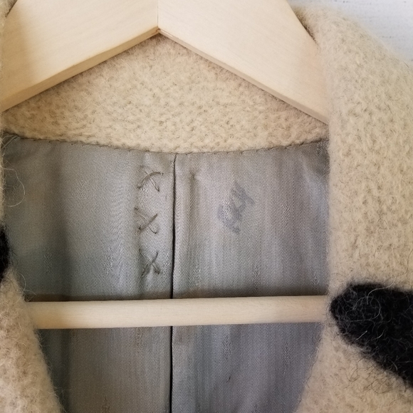 🖤 Vtg Wool Jacket | Cream & Black Trim | Size 8 ✨ - Picture 7 of 8